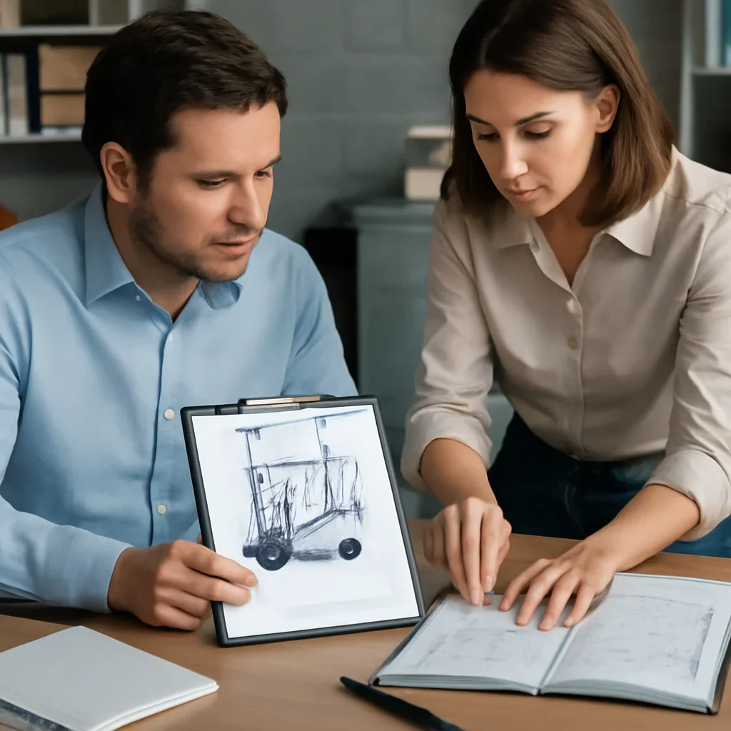 Documentation and planning materials related to spanish forklift training requirements