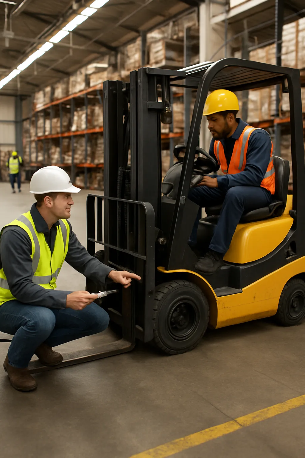 Canadian warehouse forklift safety inspection following CSA guidance