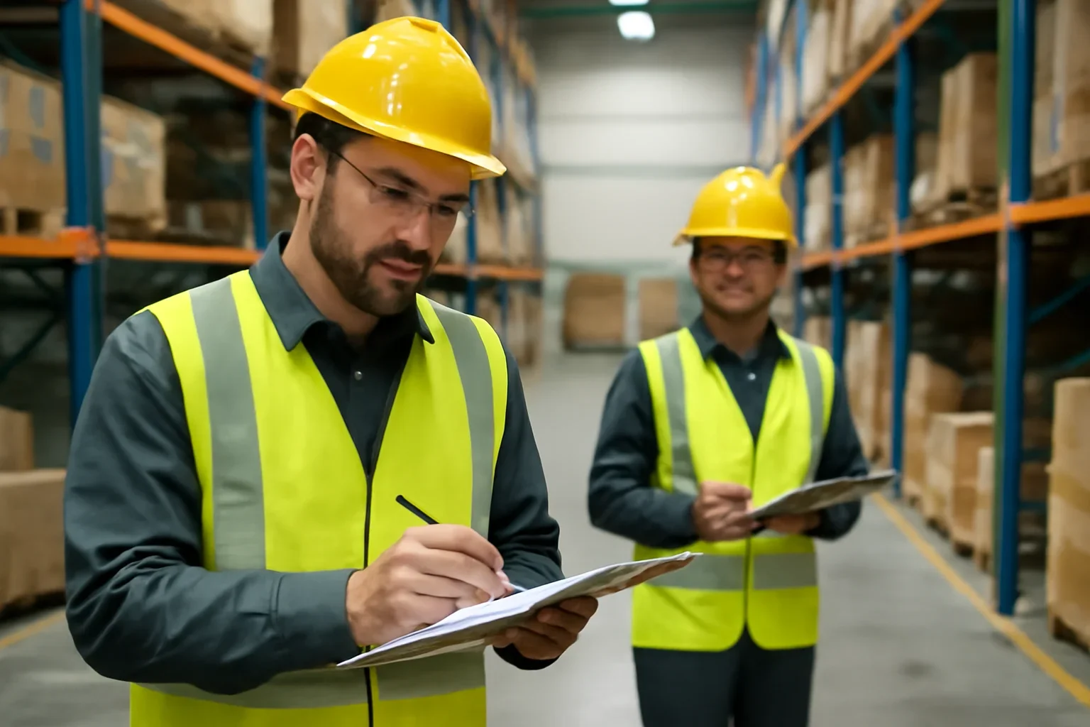 Adult workplace scene illustrating practical evaluation checklists