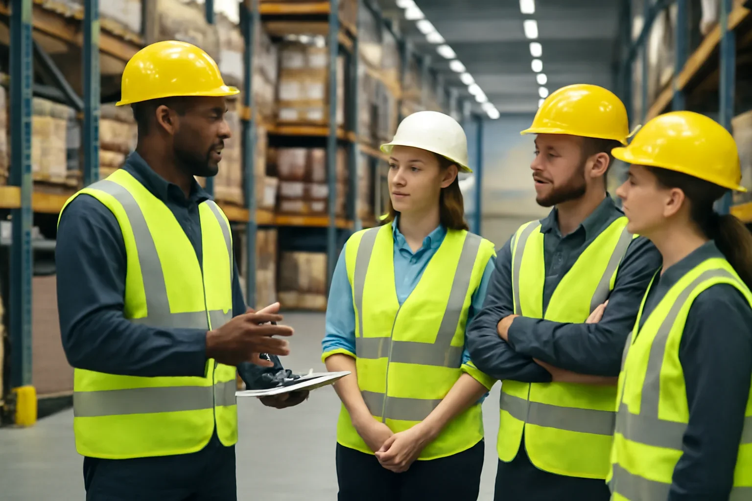 Adult workplace scene illustrating team enrollment