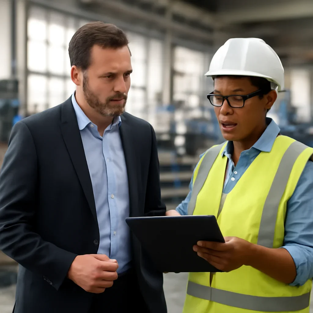 Employer discussion about next steps for manufacturing