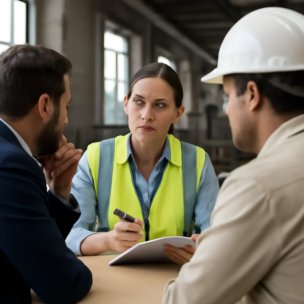 Employer discussion about next steps for for contractors